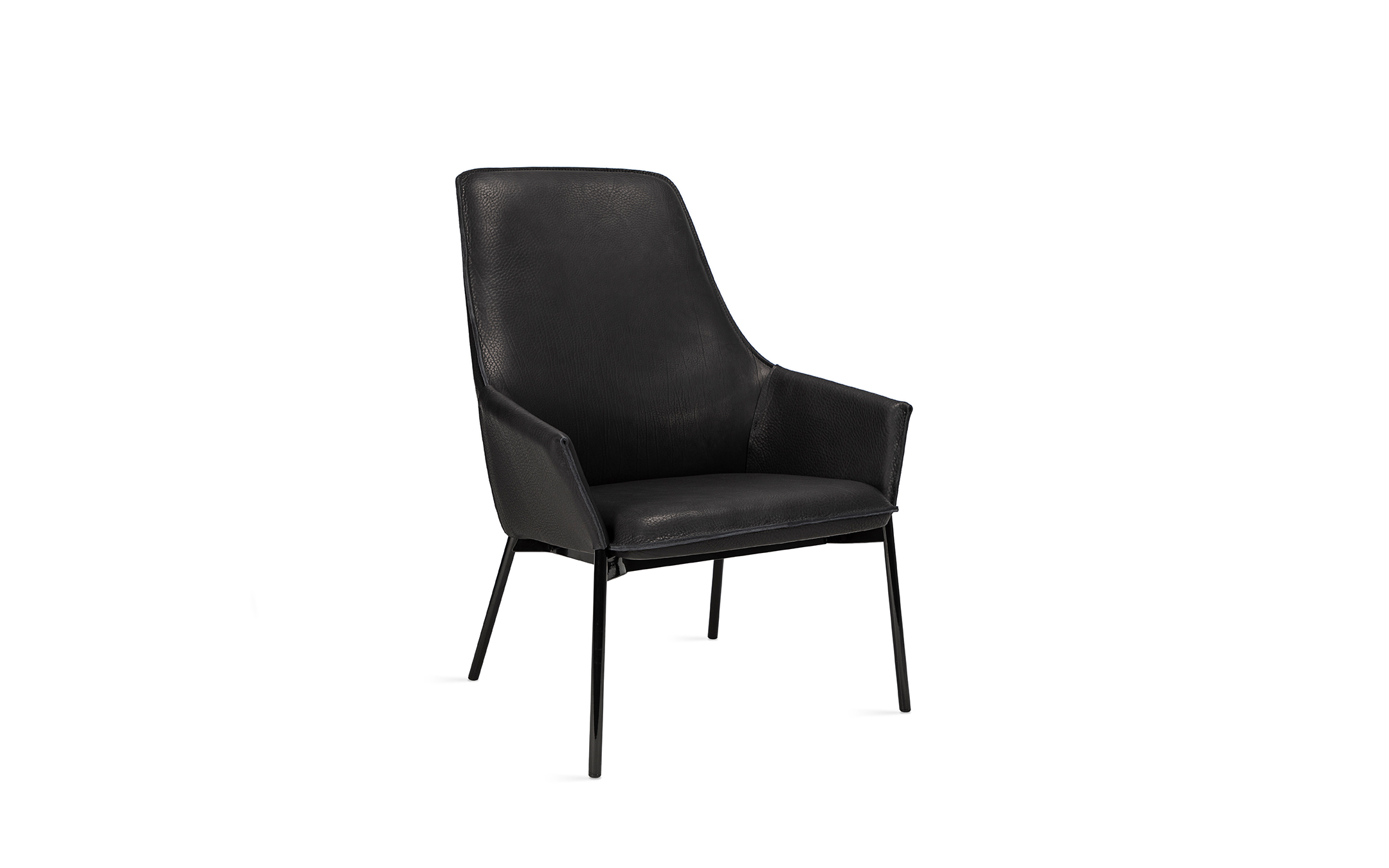 freifrau_2023_Grace_Lounge-Chair-High_1-3_ME400_Magnum-Ebony_front-2_HK Platzhalter