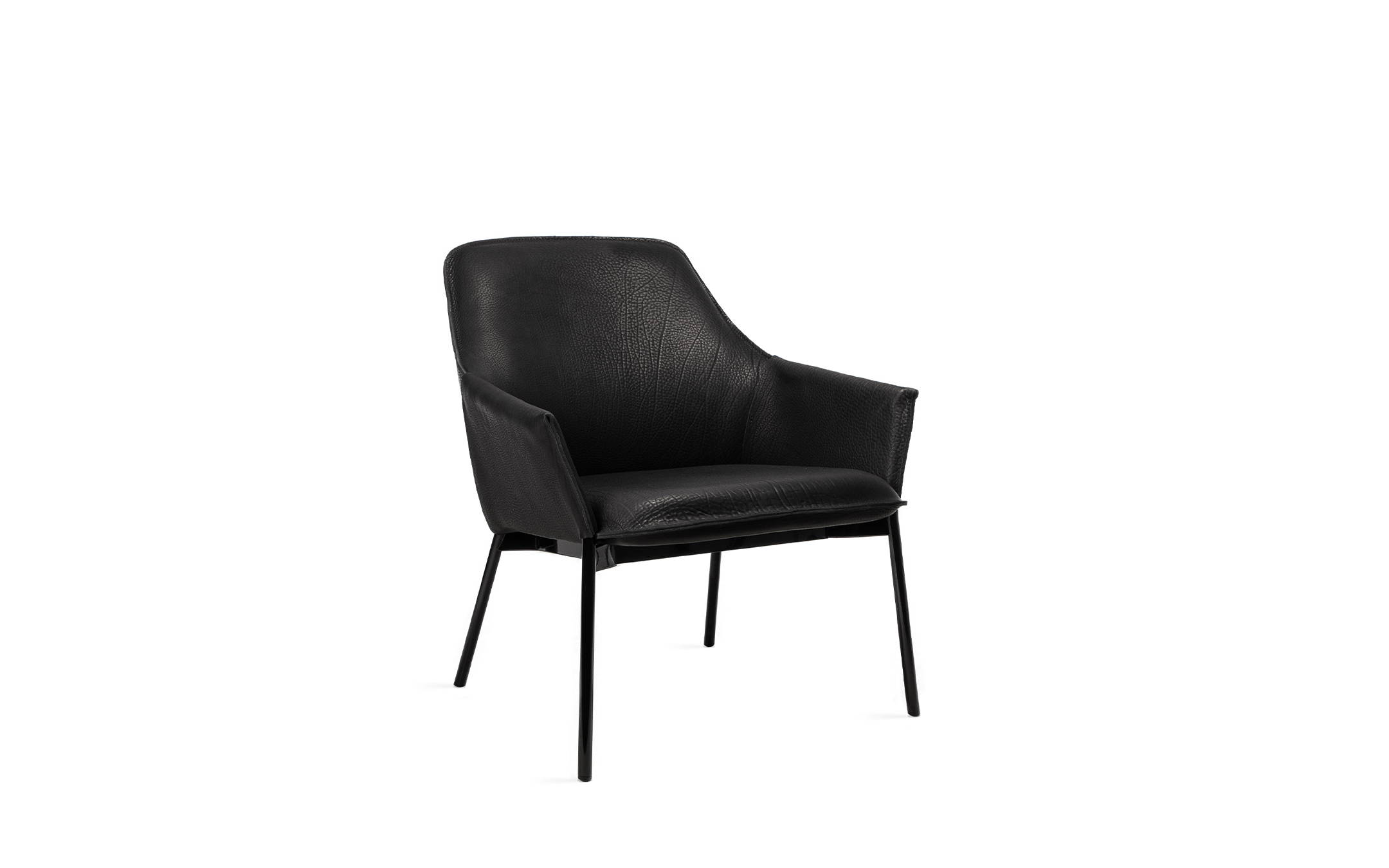 freifrau_2023_Grace_Lounge-Chair-Low_1-3_ME400_Magnum-Ebony_front2_HK Platzhalter