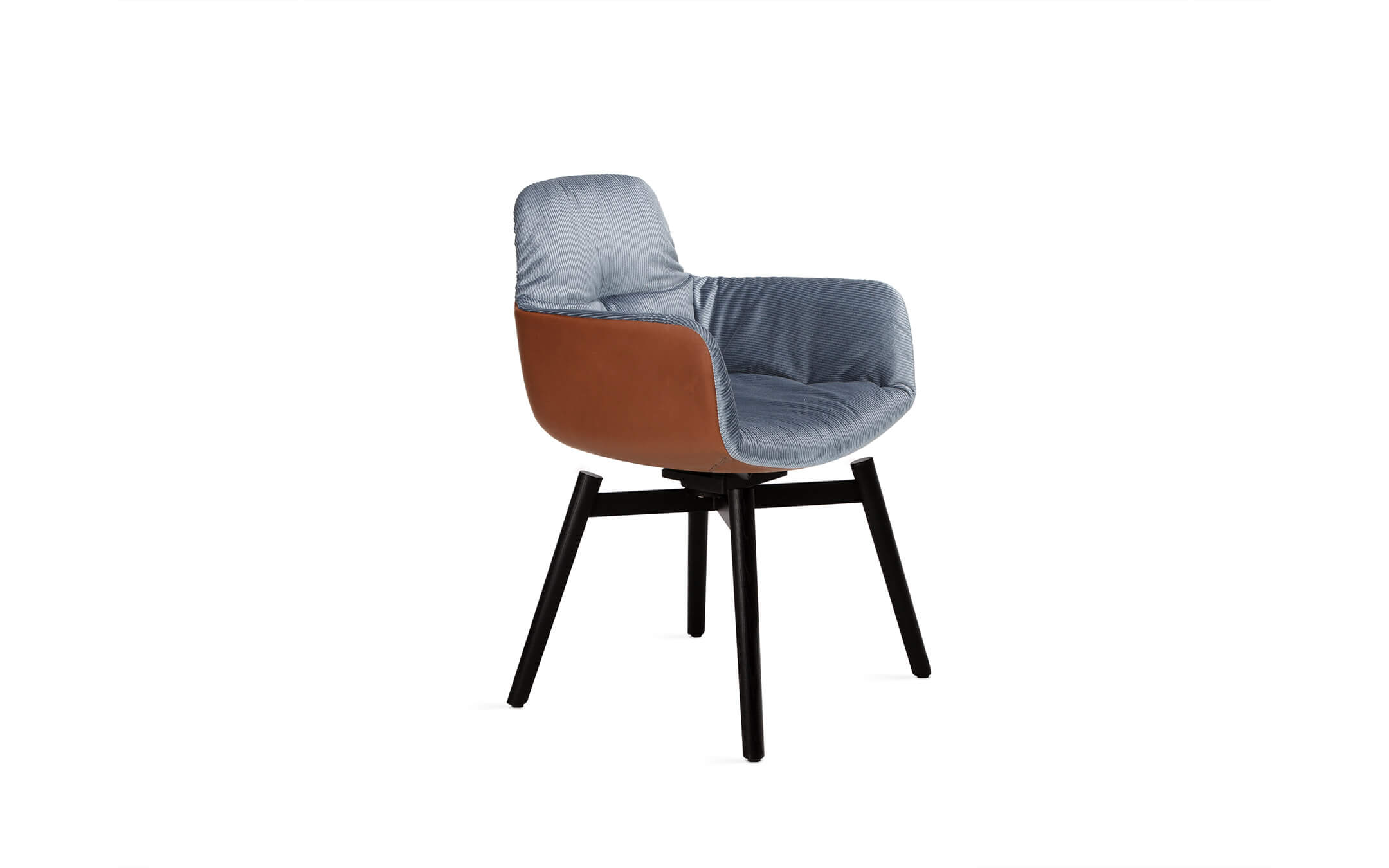 freifrau_2023_Leya_Armchair-High_3-2-1_WD002_Riga-Ardoise_Adora-Kandis_front Platzhalter