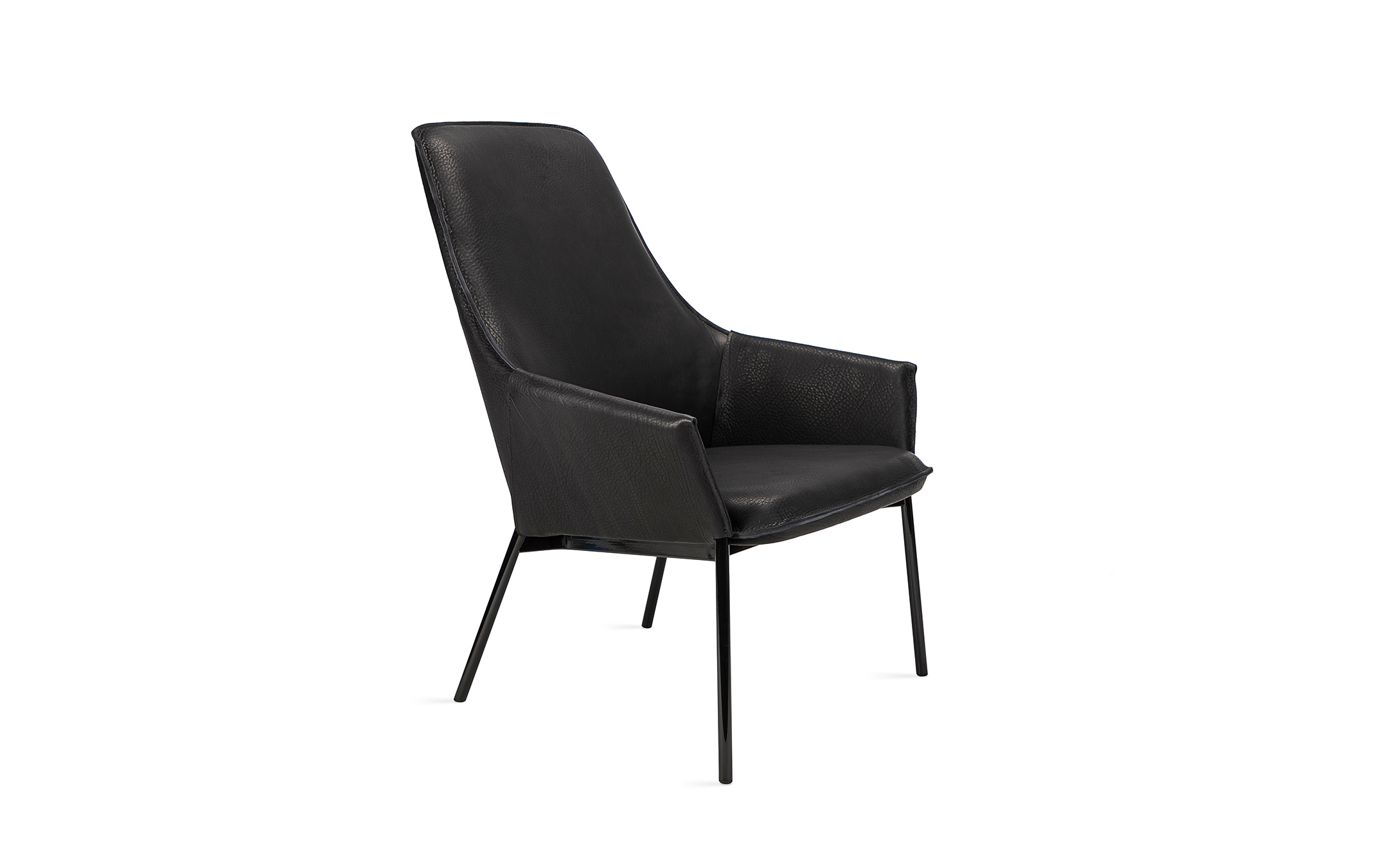 freifrau_2023_Grace_Lounge-Chair-High_1-3_ME400_Magnum-Ebony_front Platzhalter
