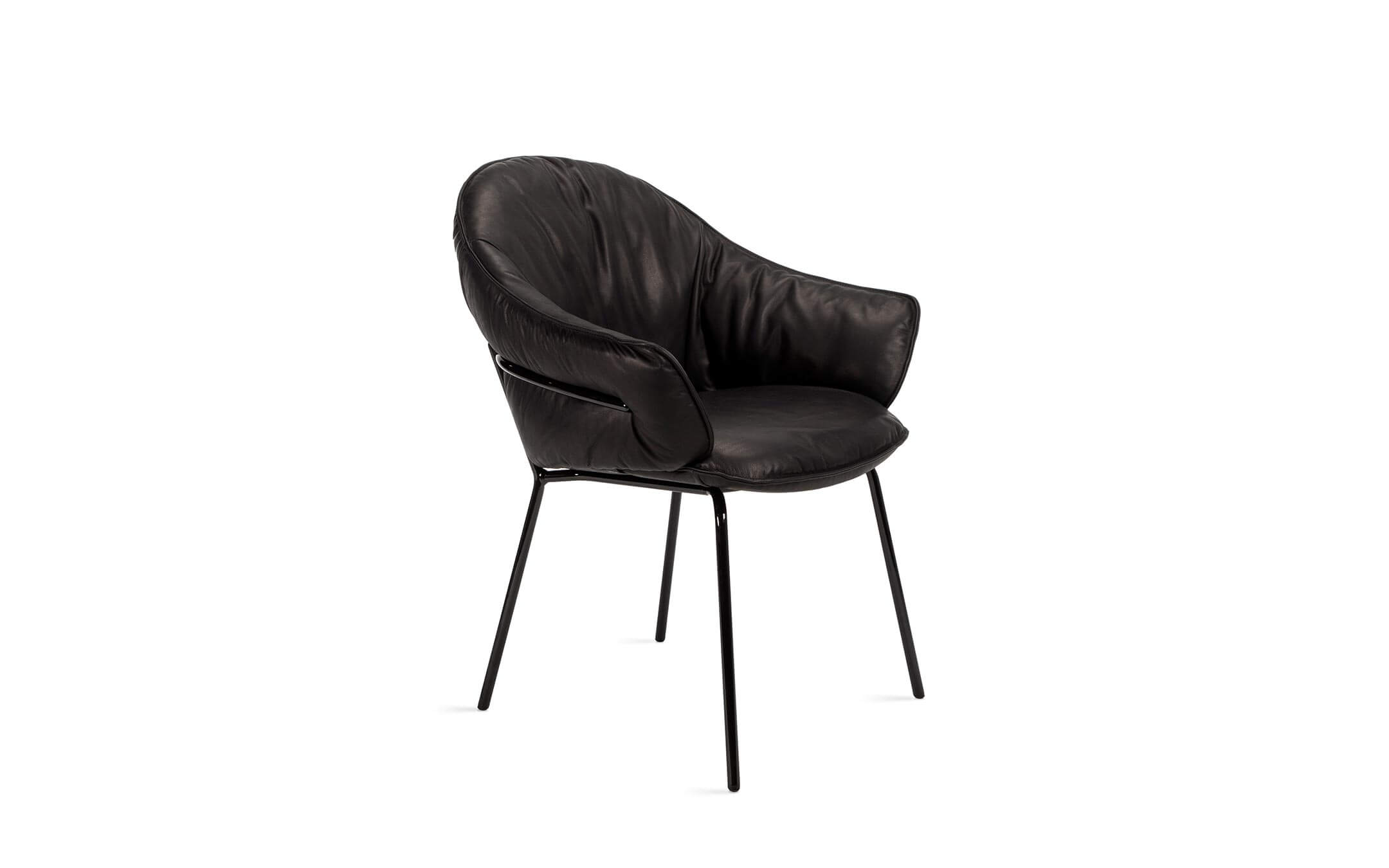 freifrau_2024_Marie_Armchair_1-3_ME400_Adora-Ebony_front Platzhalter
